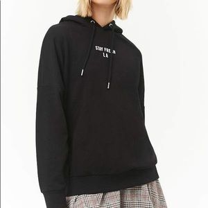 Black street wear cozy hoodie